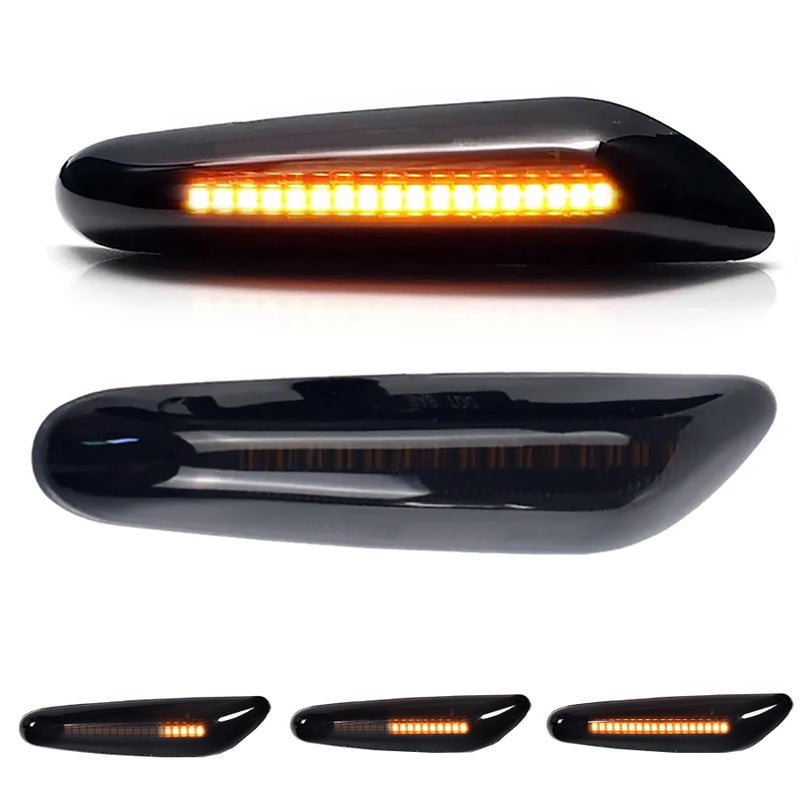 csslyzl Dynamic Amber LED Side Marker Light Sequential Blinker Turn Signal Lamp Assembly Replacement For BMW E82 E87 E90 E91 E92 E93 E60 E46 E83 X3 E53 X5 335i 328i 330i - Image 1